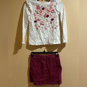 Cynthia Rowley White and Pink Floral Kids Matching Set